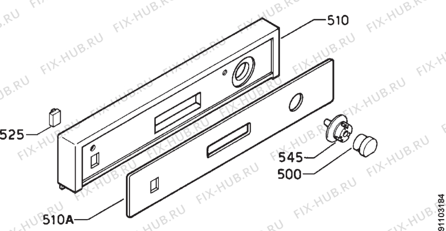 Взрыв-схема посудомоечной машины Kuppersbusch IG646.1W - Схема узла Command panel 037